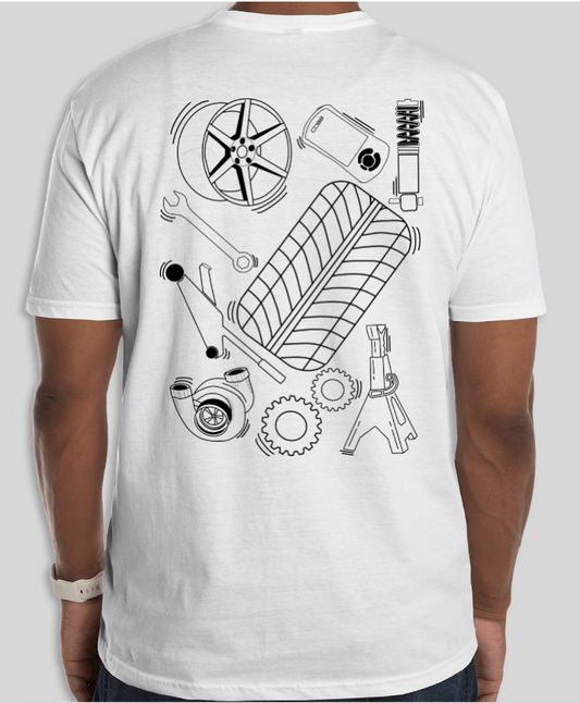 Car Parts Doodle T-Shirt